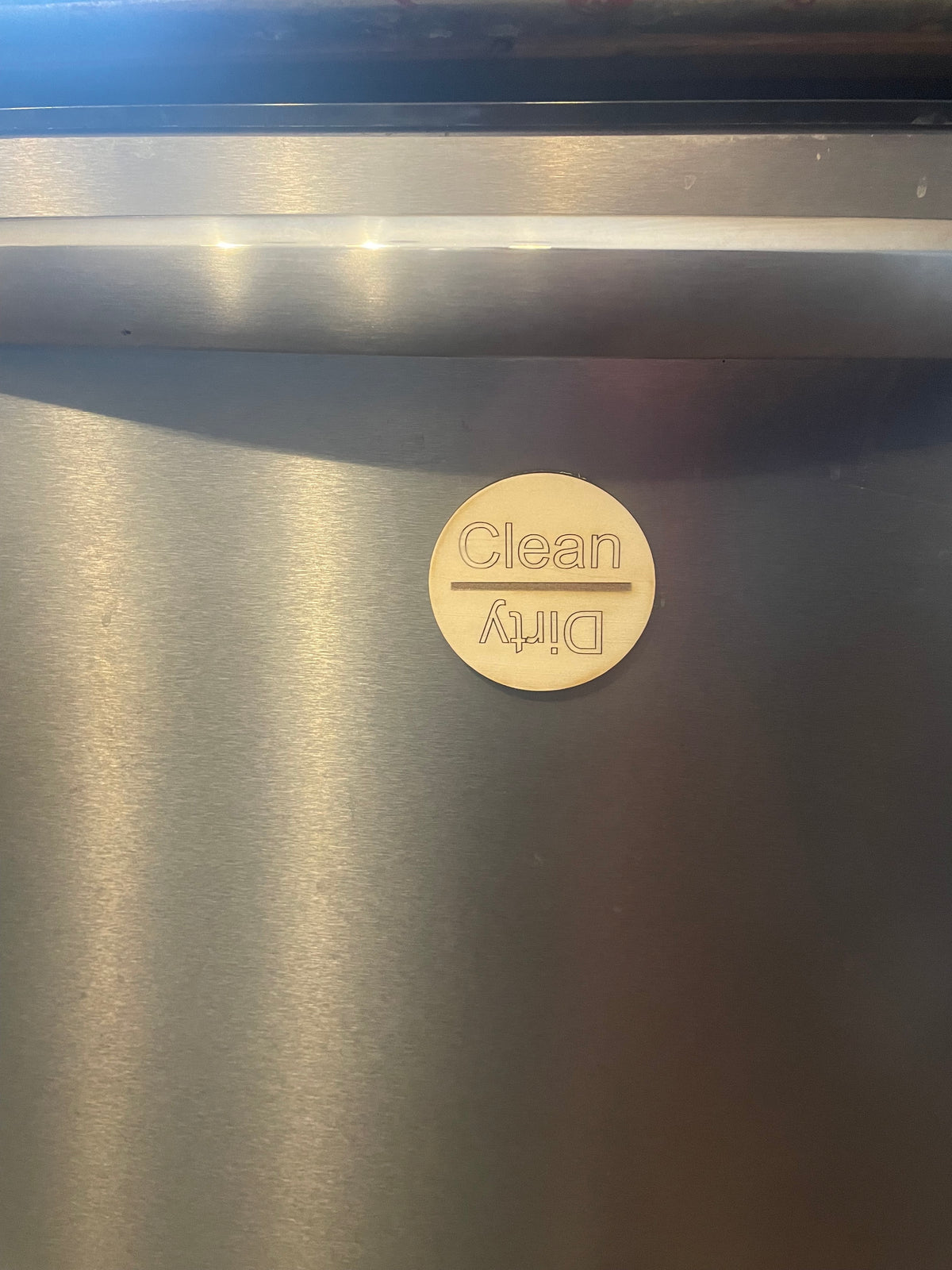 "Clean, Dirty" Magnetic Sign for Dishwasher