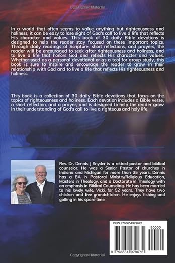 Righteousness and Holiness 30 Day Devotional